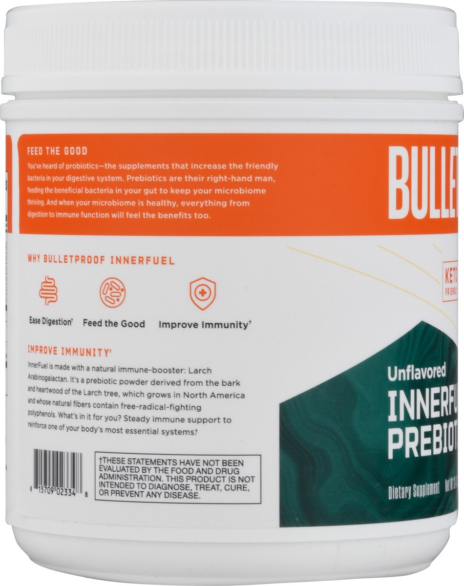 slide 13 of 13, Bulletproof Unflavored InnerFuel Prebiotic 13.4 oz, 6 oz