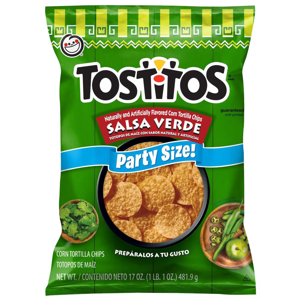 slide 2 of 2, Tostitos Tortilla Chips Salsa Verde Flavored 17 Oz, 17 oz
