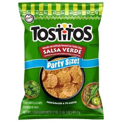 Tostitos Tortilla Chips Salsa Verde Flavored 17 Oz