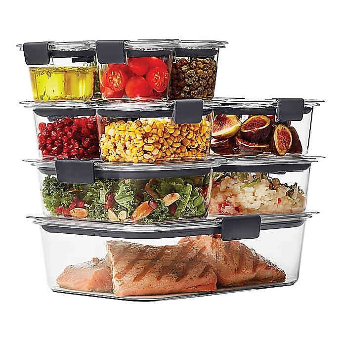 slide 1 of 10, Rubbermaid Brilliance Food Storage Container Set, 22 ct