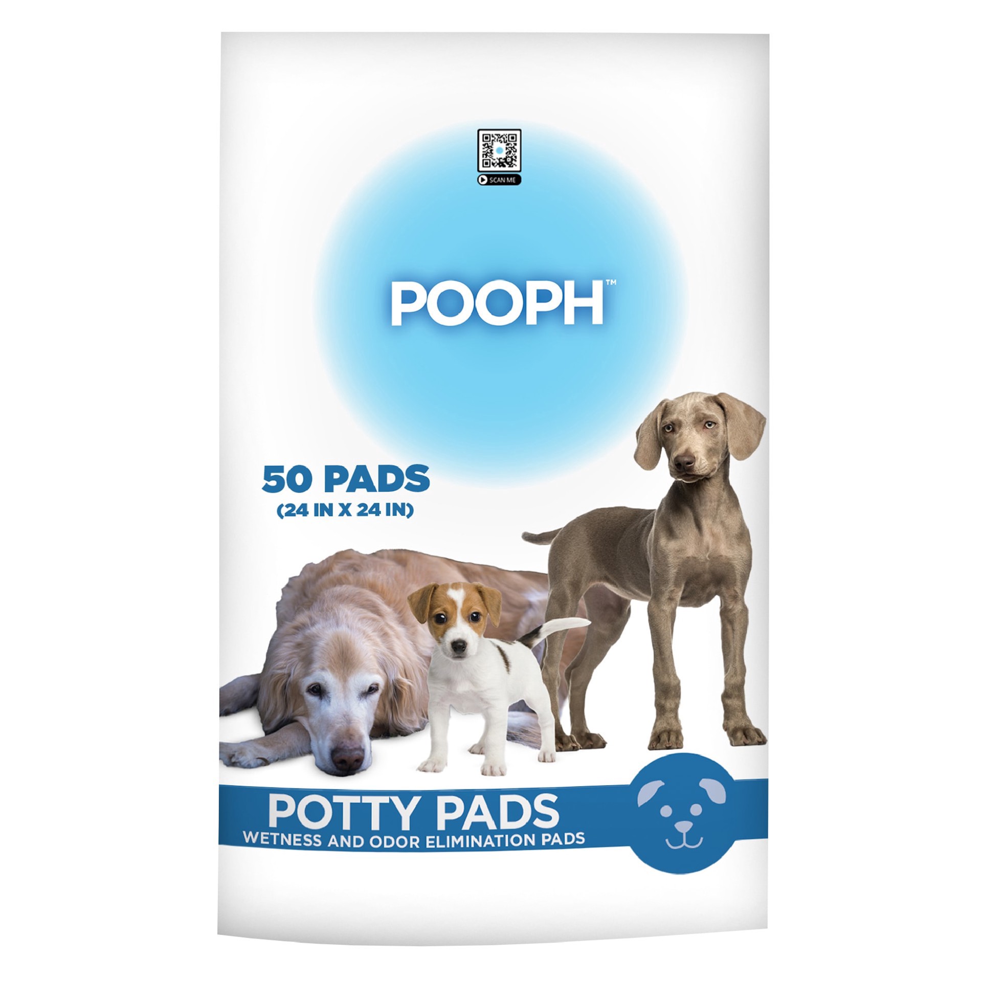 slide 1 of 1, POOPH Potty Pads for Puppy, 50 ct; medium