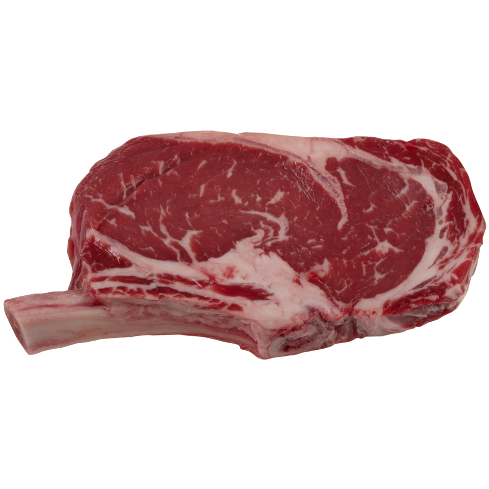 slide 1 of 1, First Street Beef Rib Eye Steaks Bone In, per lb
