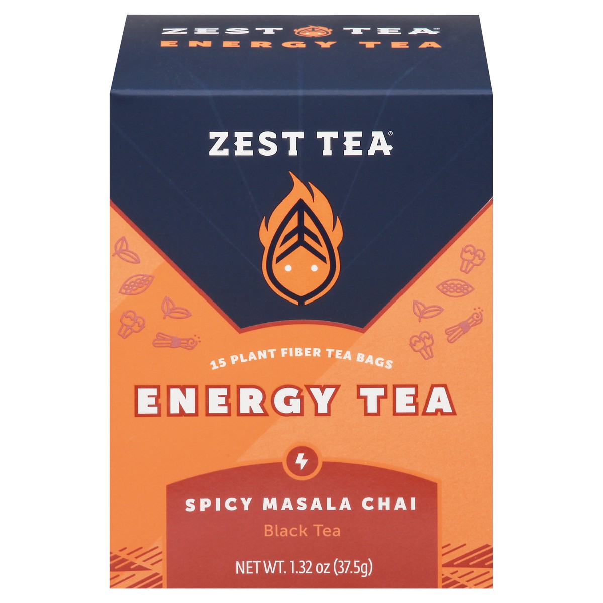 slide 1 of 13, Zest Tea Tea Bags Energy Spicy Masala Chai Black Tea 15 ea, 15 ct