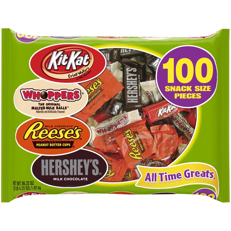 slide 1 of 1, Hershey's Snack Size Assorted Candy, 36.22 oz