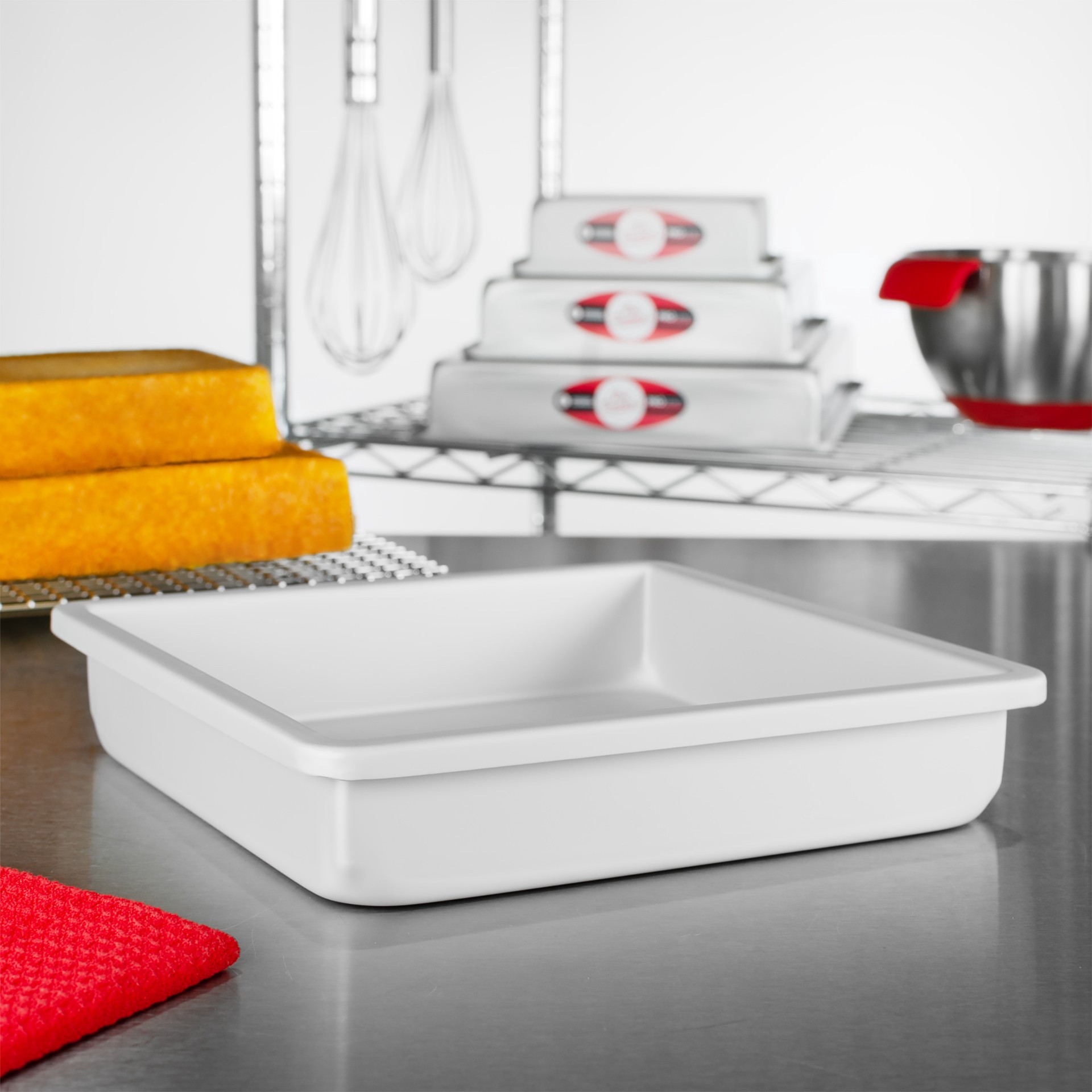 slide 2 of 2, Fat Daddio's Proseries 8" Square Cake Pan, 8 in