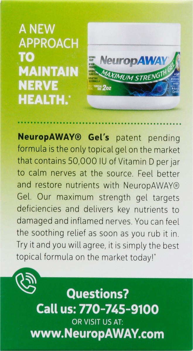 slide 7 of 13, NeuropAWAY Maximum Strength Topical Gel 2 oz, 2 oz