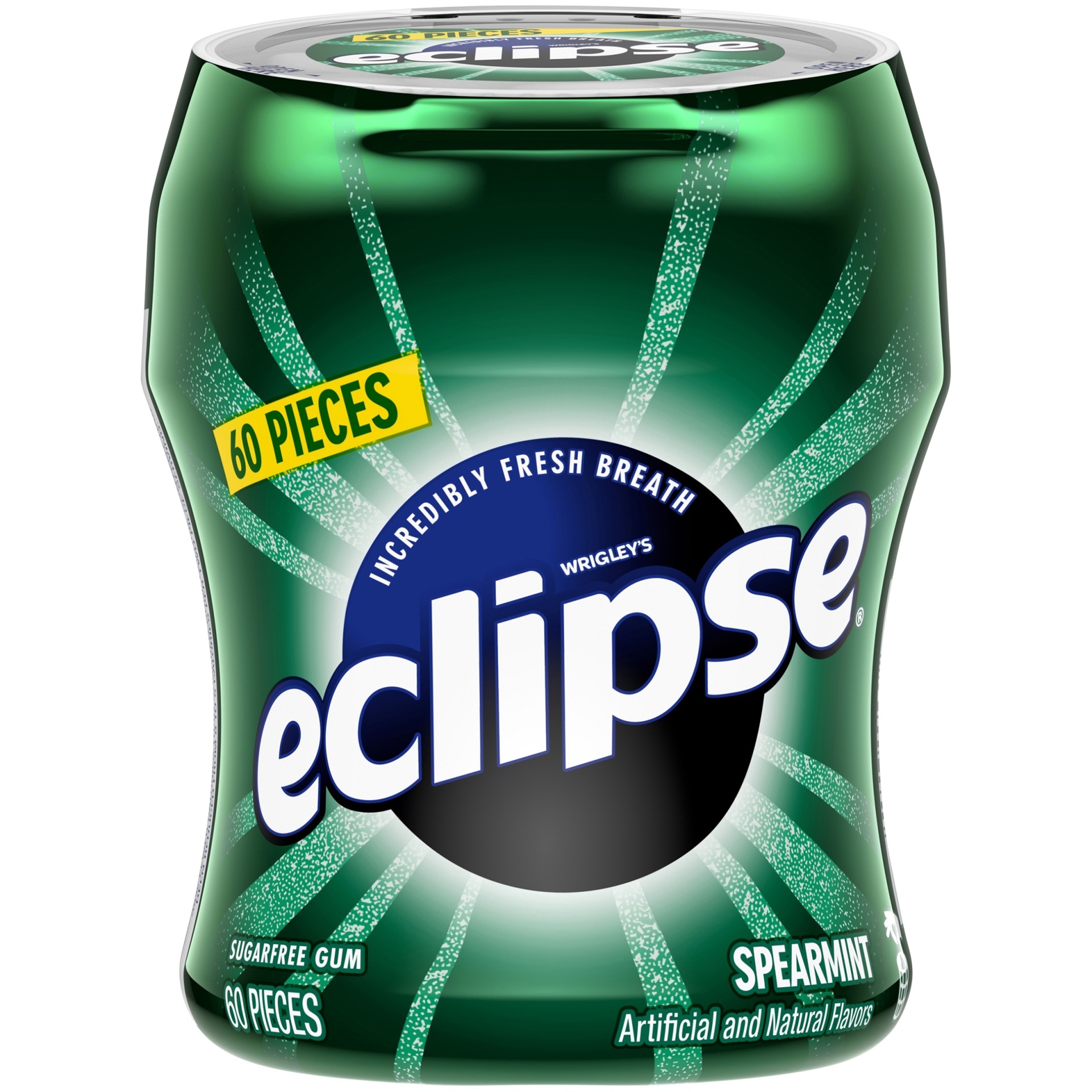 slide 1 of 1, Eclipse Sugar-Free Spearmint Gum Car Cup, 60 ct