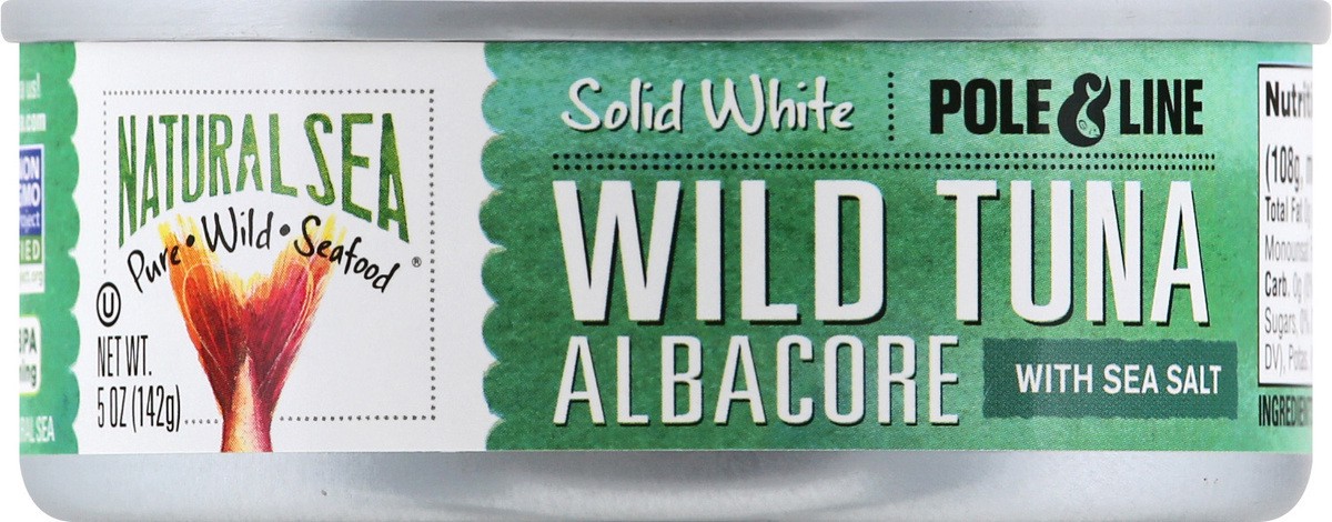 slide 7 of 13, Natural Sea Pole & Line Solid White Albacore With Sea Salt Wild Tuna 5 oz, 5 oz