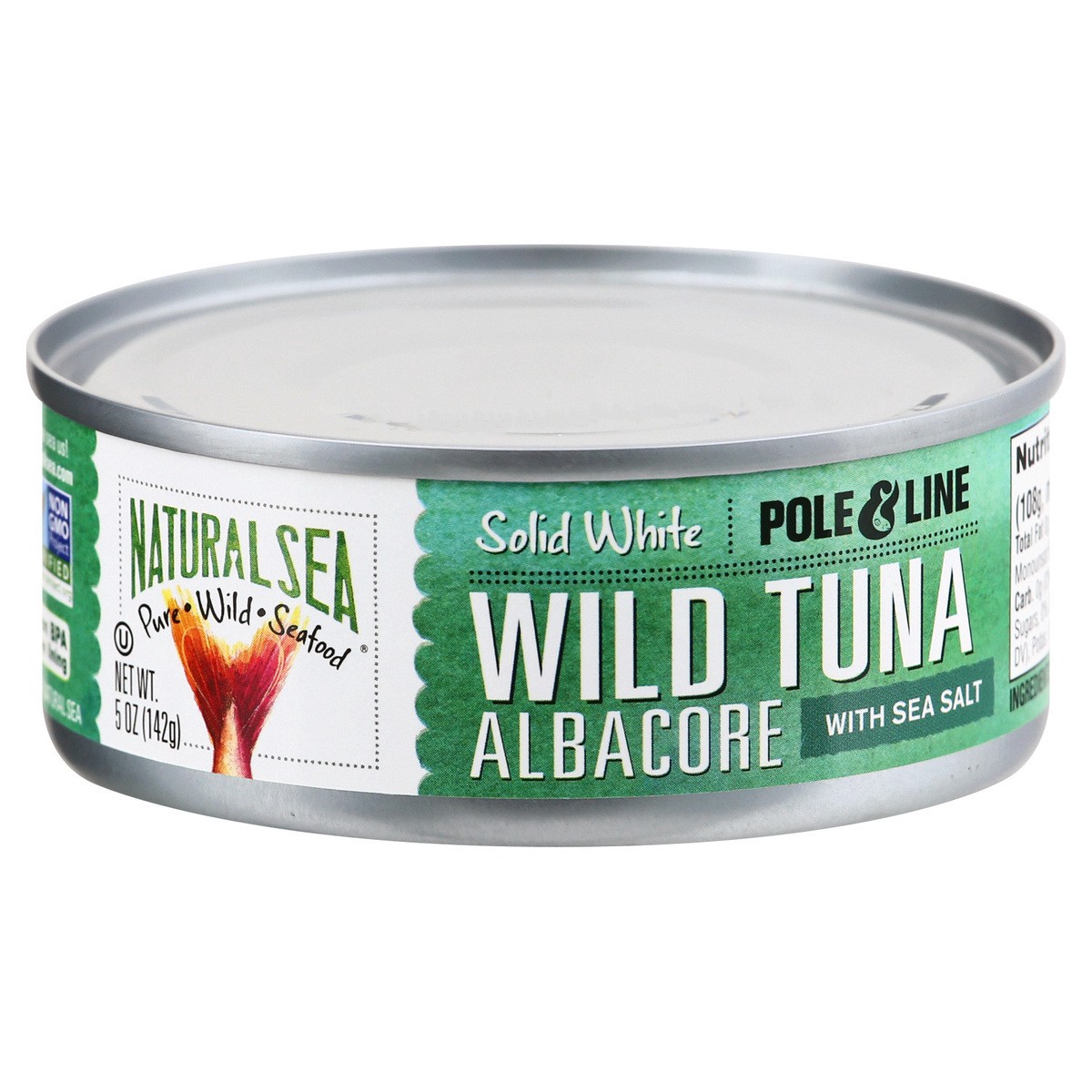 slide 11 of 13, Natural Sea Pole & Line Solid White Albacore With Sea Salt Wild Tuna 5 oz, 5 oz