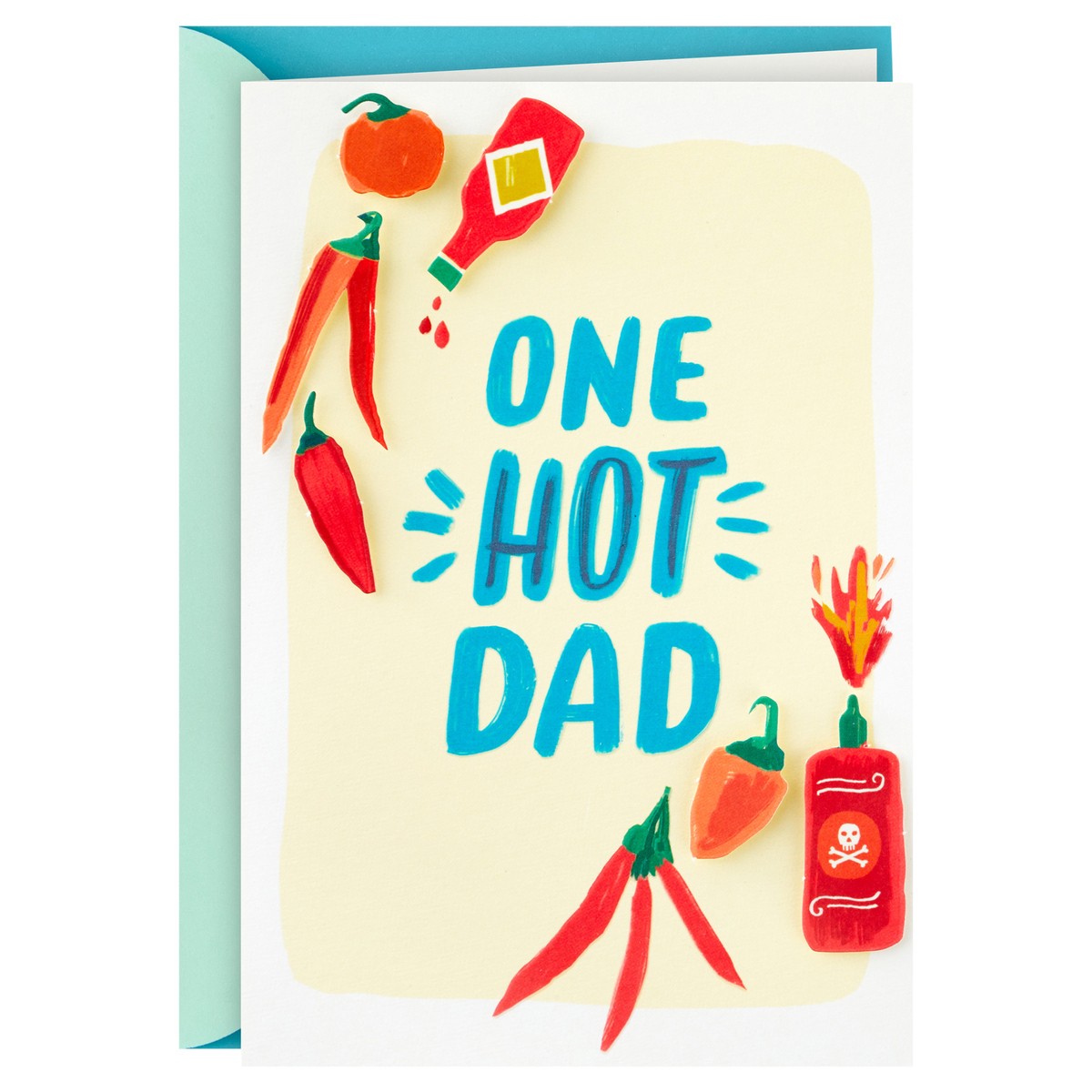 slide 2 of 4, Hallmark Fathers Day Card for Husband or Boyfriend (One Hot Dad), 1 ct