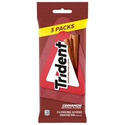 Trident Cinnamon Sugar Free Gum, 3 Packs of 14 Pieces (42 Total Pieces)