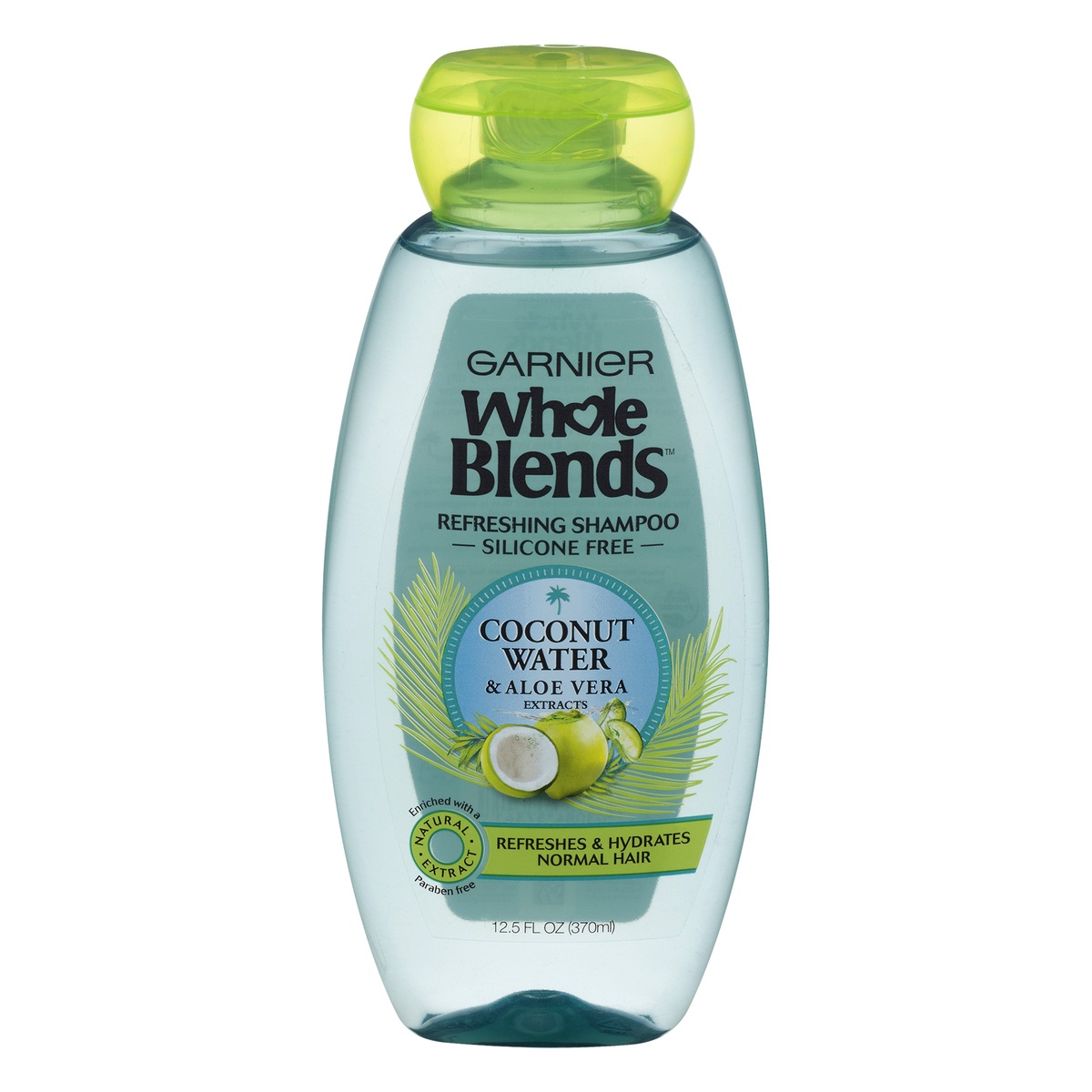 slide 1 of 1, Garnier Whole Blends Hydrating Shampoo With Coconut Water & Aloe Vera Extracts, 12.5 oz