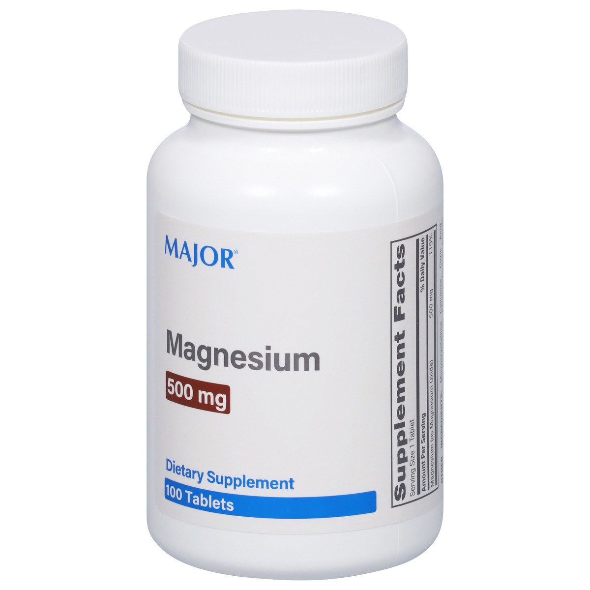 slide 3 of 9, Major Magnesium, 500 Mg, Tablets, 100 ct