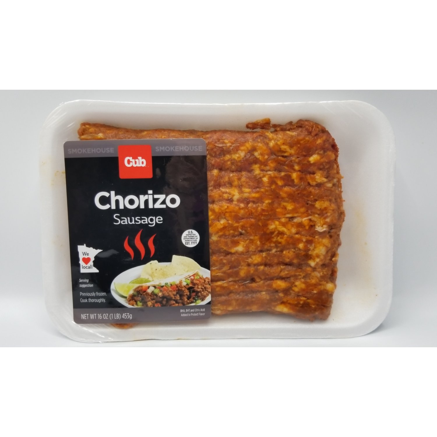 slide 1 of 1, Cub Chorizo Sausage, 16 Ounce, 16 oz