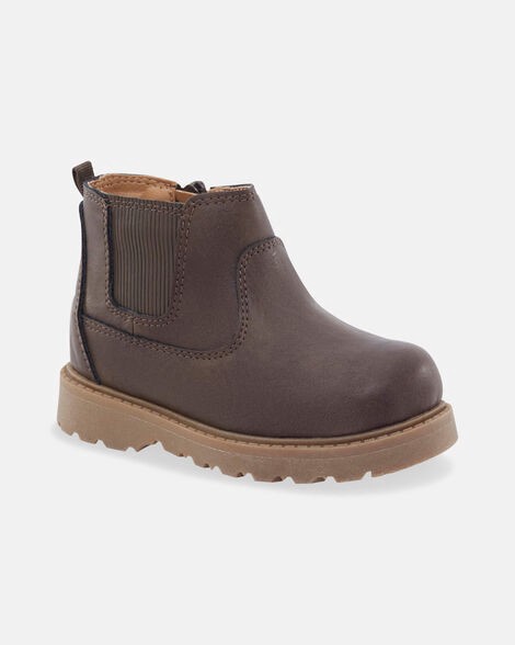 slide 1 of 6, Oshkosh Toddler Boy Ankle Boots - Brown Brown 7, 1 ct