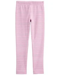 Carter's Kid Striped Cozy Fleece Leggings Pink 7