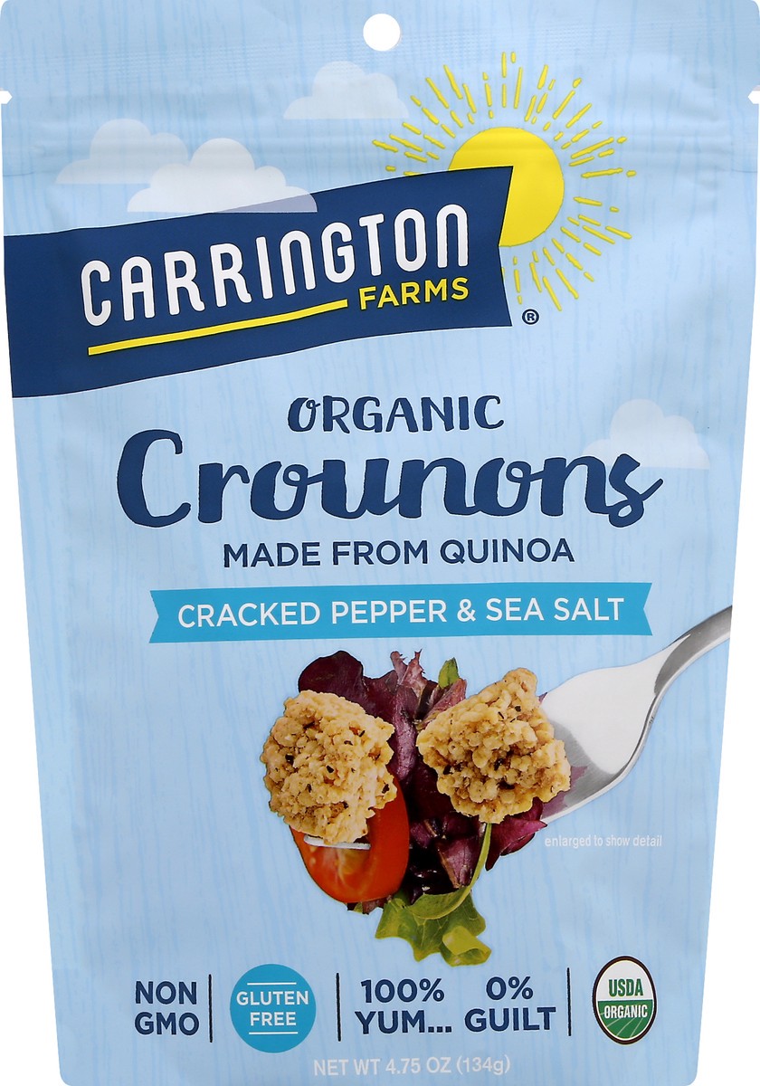 slide 6 of 9, Carrington Farms Organic Cracked Pepper & Sea Salt Crounons 4.75 oz, 4.75 oz