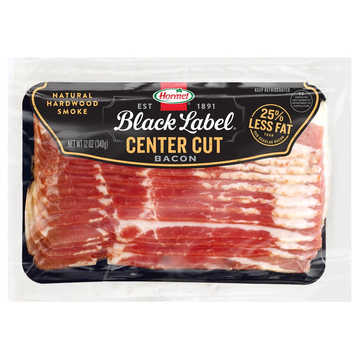 slide 2 of 7, HORMEL BLACK LABEL Bacon Center Cut 12 oz, 12 oz