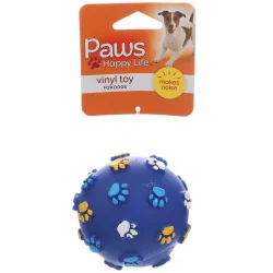 Paws Happy Life Paw Print Ball Dog Toy