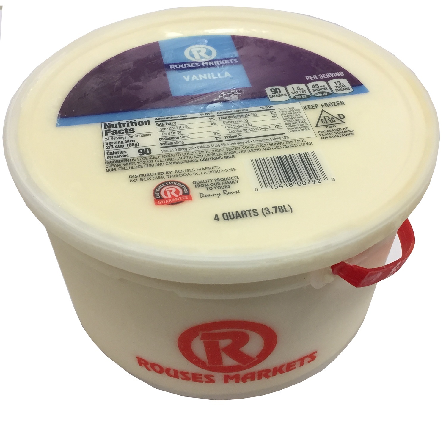 slide 1 of 1, Rouses Vanilla Ic Pail, 128 oz