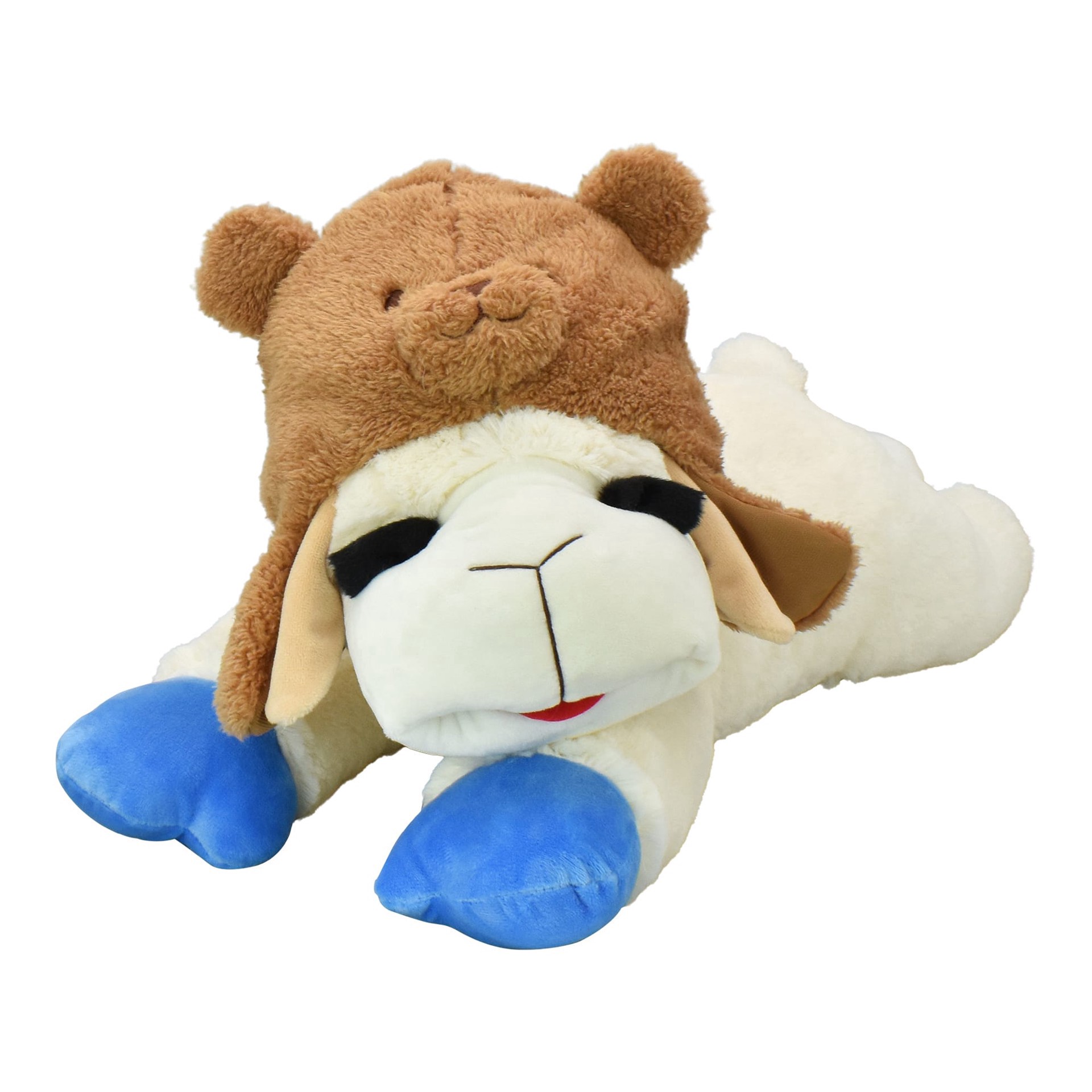 slide 1 of 1, Multipet International Holiday Jumbo Lamb Chop with a Bear Hat Dog Toy, X-Large, XL