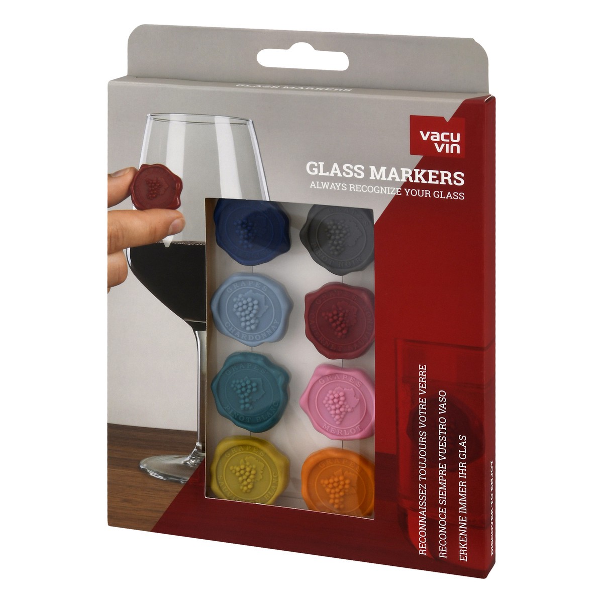 slide 7 of 8, Vacu Vin Glass Markers 1 ea, 1 ct