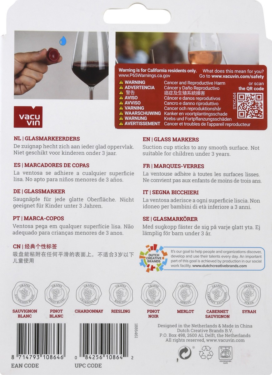 slide 3 of 8, Vacu Vin Glass Markers 1 ea, 1 ct