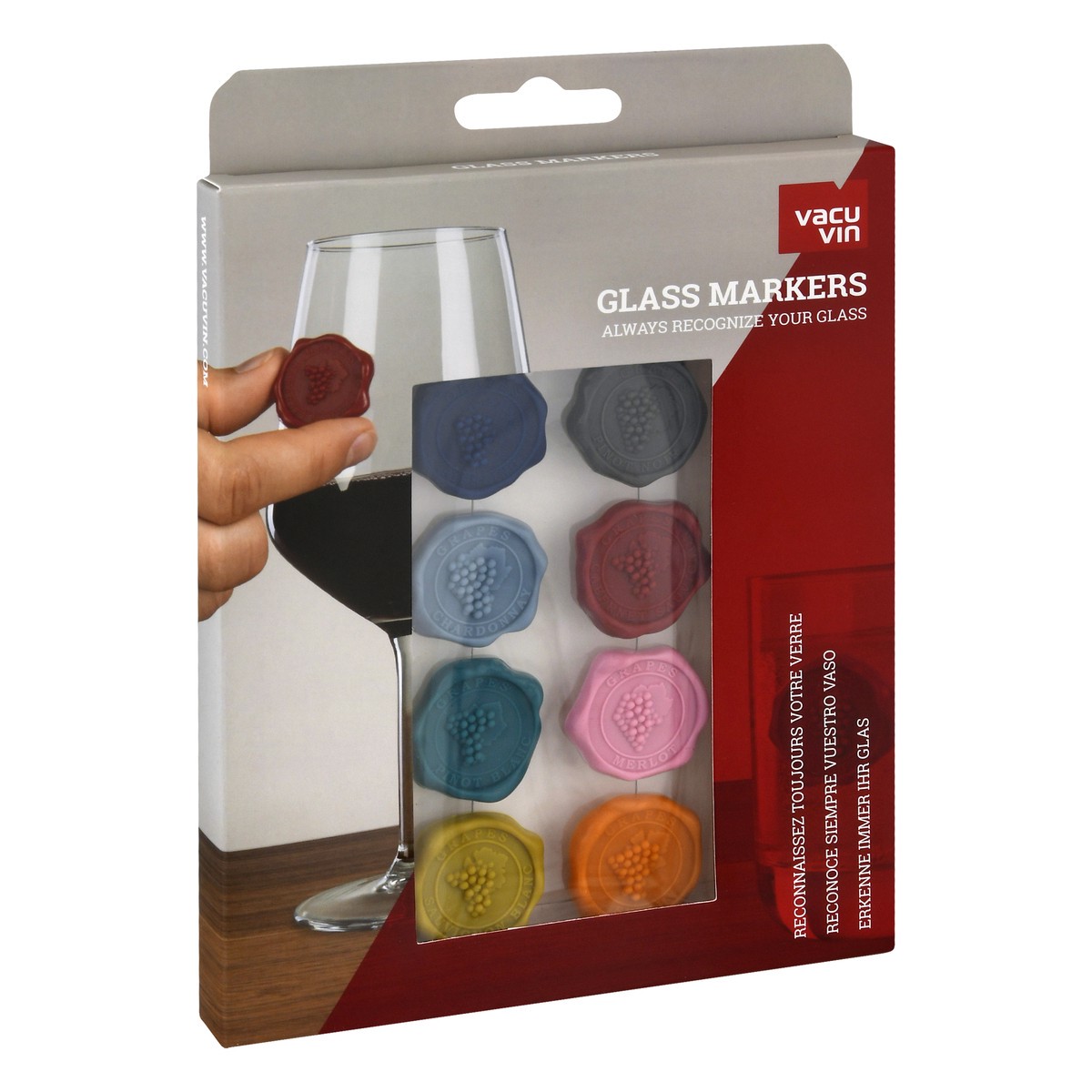 slide 5 of 8, Vacu Vin Glass Markers 1 ea, 1 ct