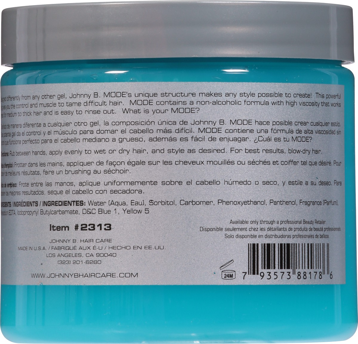 slide 3 of 9, Johnny B Mode Styling Gel 16 oz, 16 oz