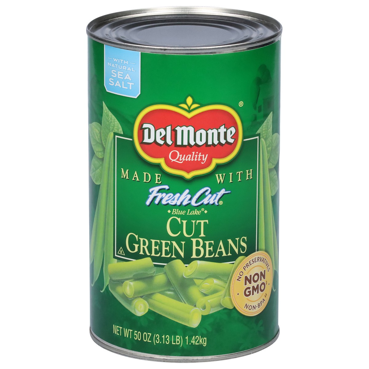 slide 1 of 10, Del Monte FreshCut Cut Green Beans 50 oz, 50 oz