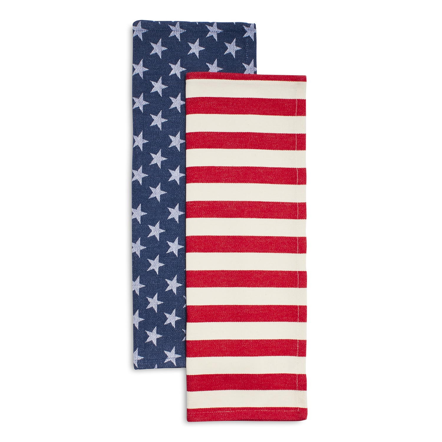 slide 1 of 1, Sur La Table Jacquard Stars & Stripes Kitchen Towels, 2 ct