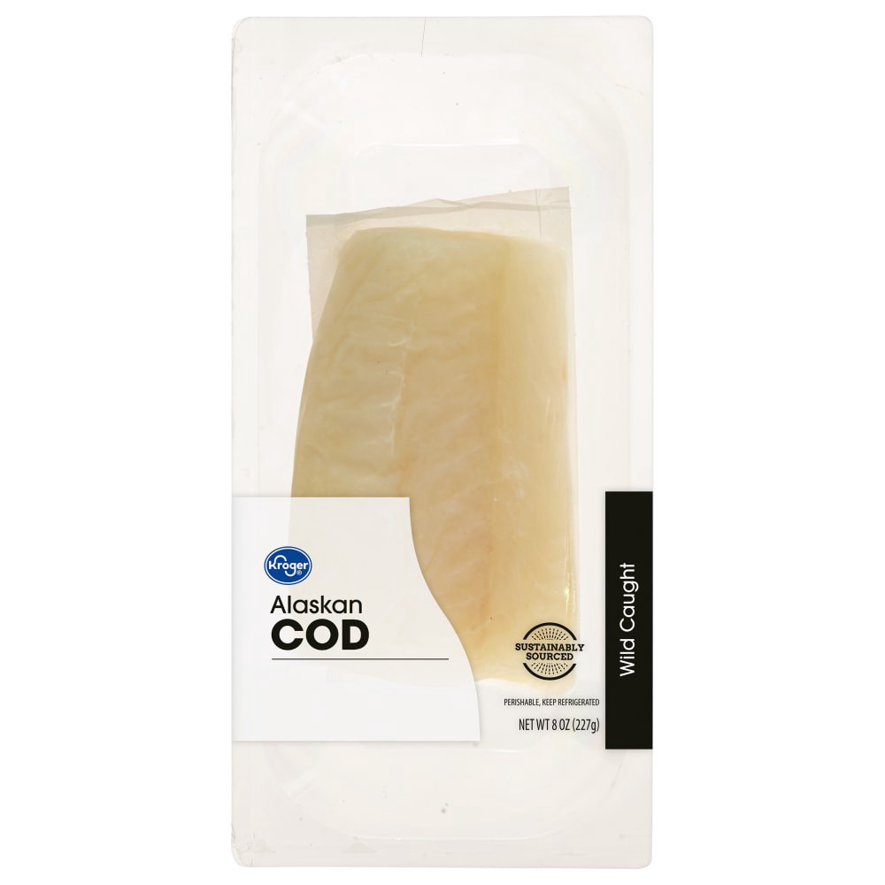 slide 1 of 2, Kroger Wild Caught Alaskan Cod Fillet, 8 oz