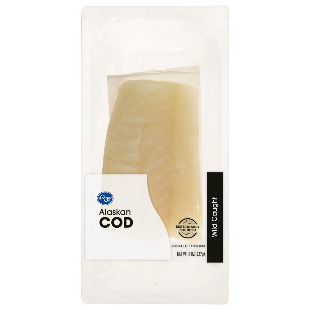 slide 1 of 4, Kroger Wild Caught Alaskan Cod Fillet, 8 oz