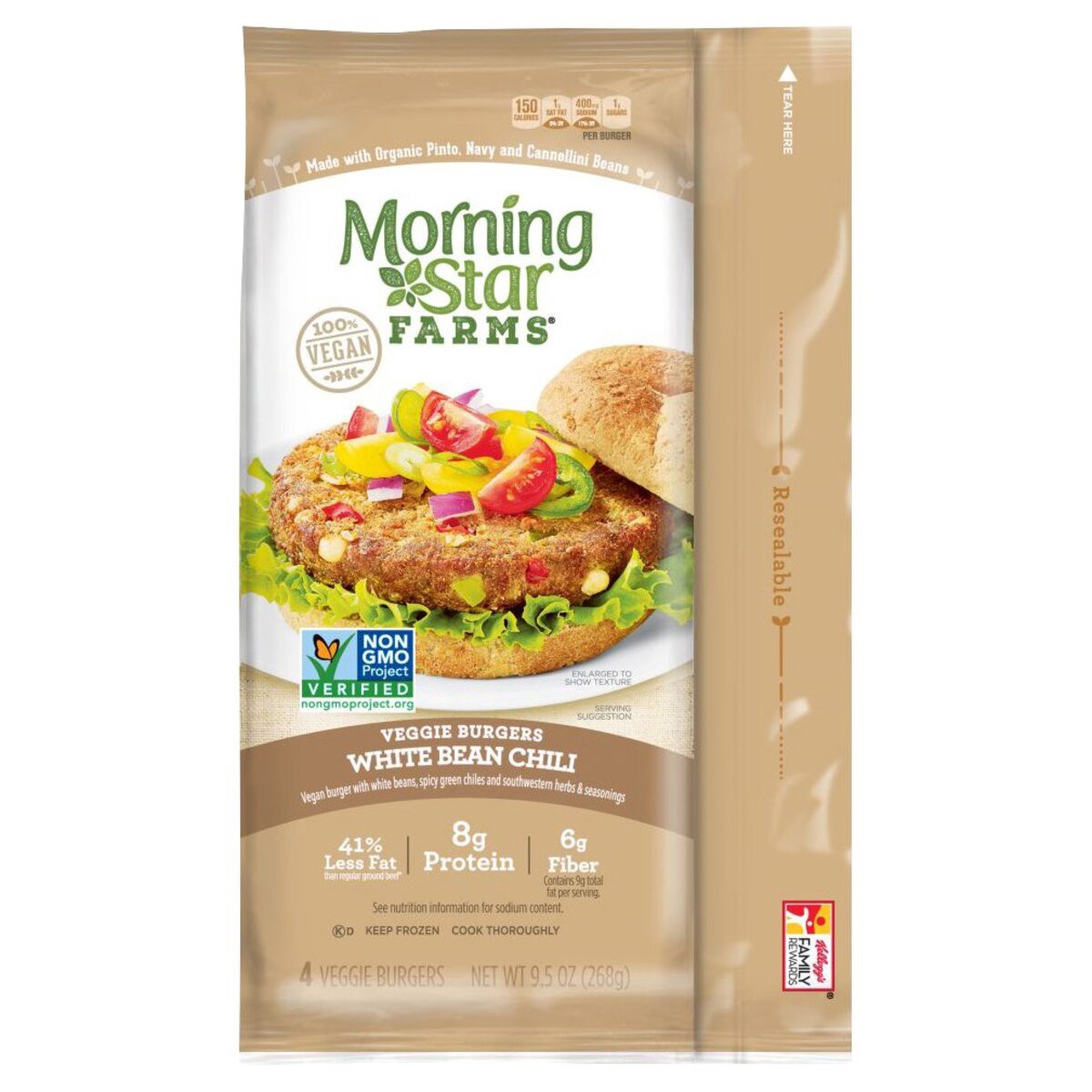 slide 6 of 6, MorningStar Farms Veggie Burgers, 9.5 oz