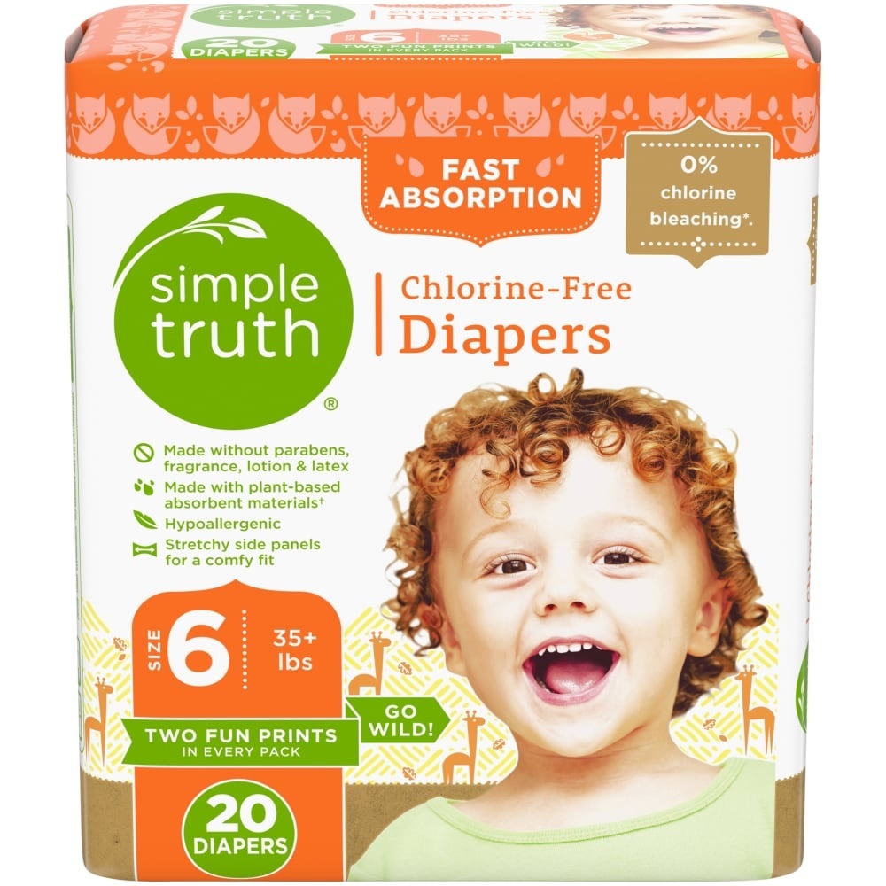 slide 1 of 1, Simple Truth Diapers 20 ea, 20 ct