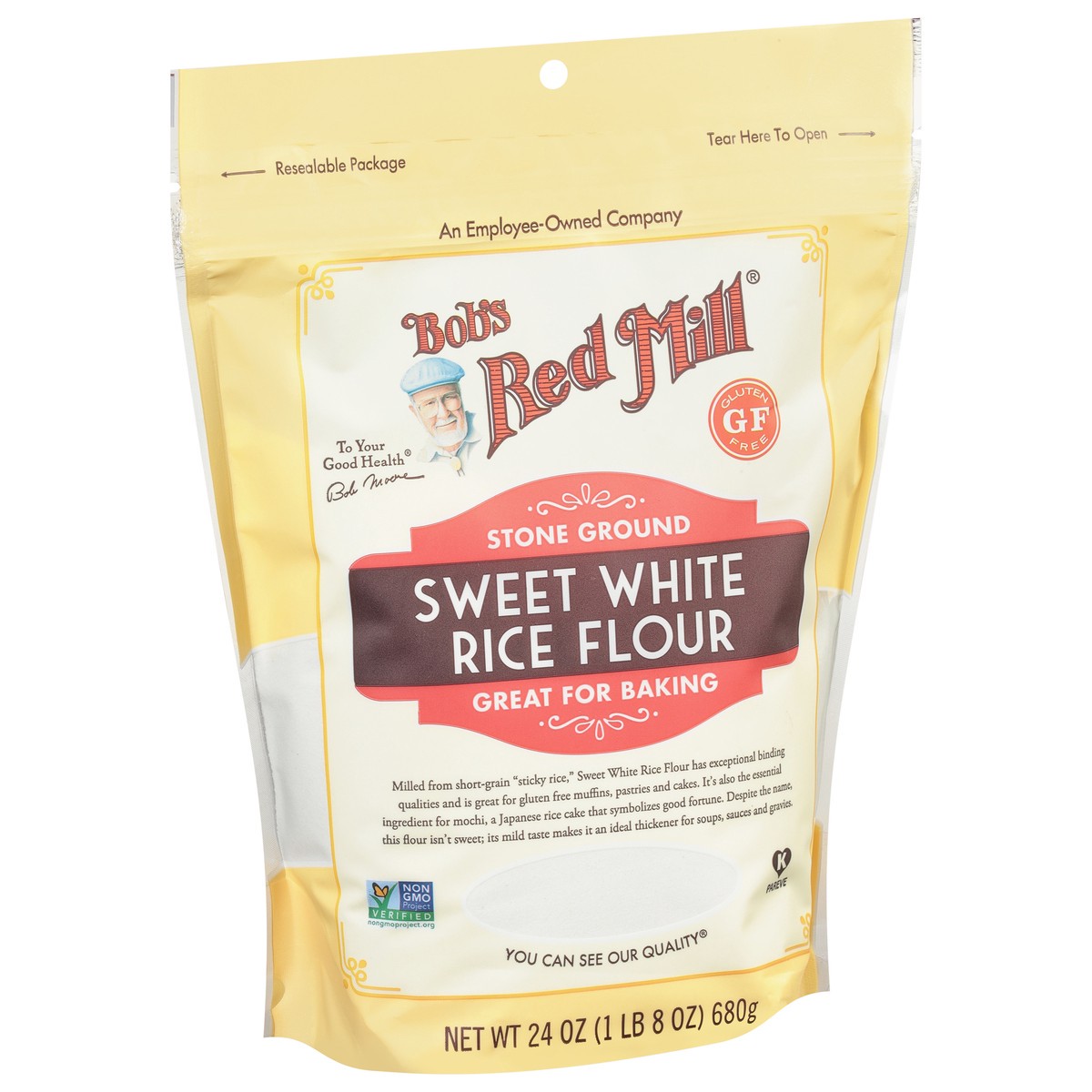 slide 2 of 9, Bob's Red Mill Stone Ground Sweet White Rice Flour 24 oz, 24 oz