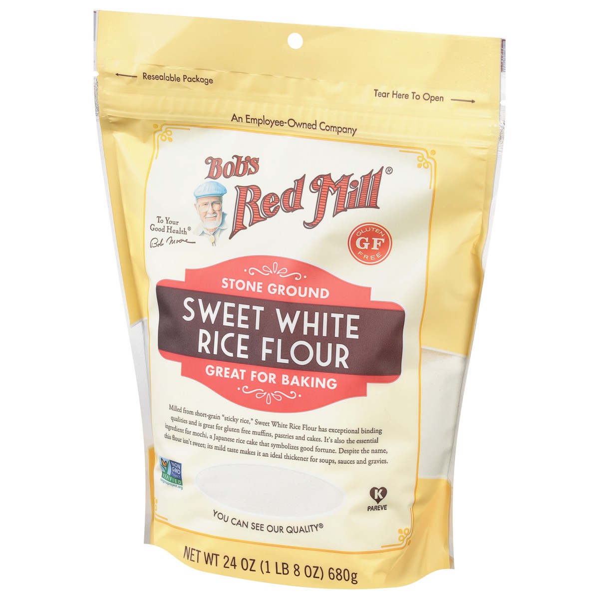 slide 3 of 9, Bob's Red Mill Stone Ground Sweet White Rice Flour 24 oz, 24 oz