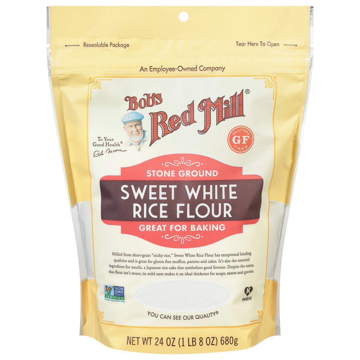 slide 1 of 9, Bob's Red Mill Stone Ground Sweet White Rice Flour 24 oz, 24 oz