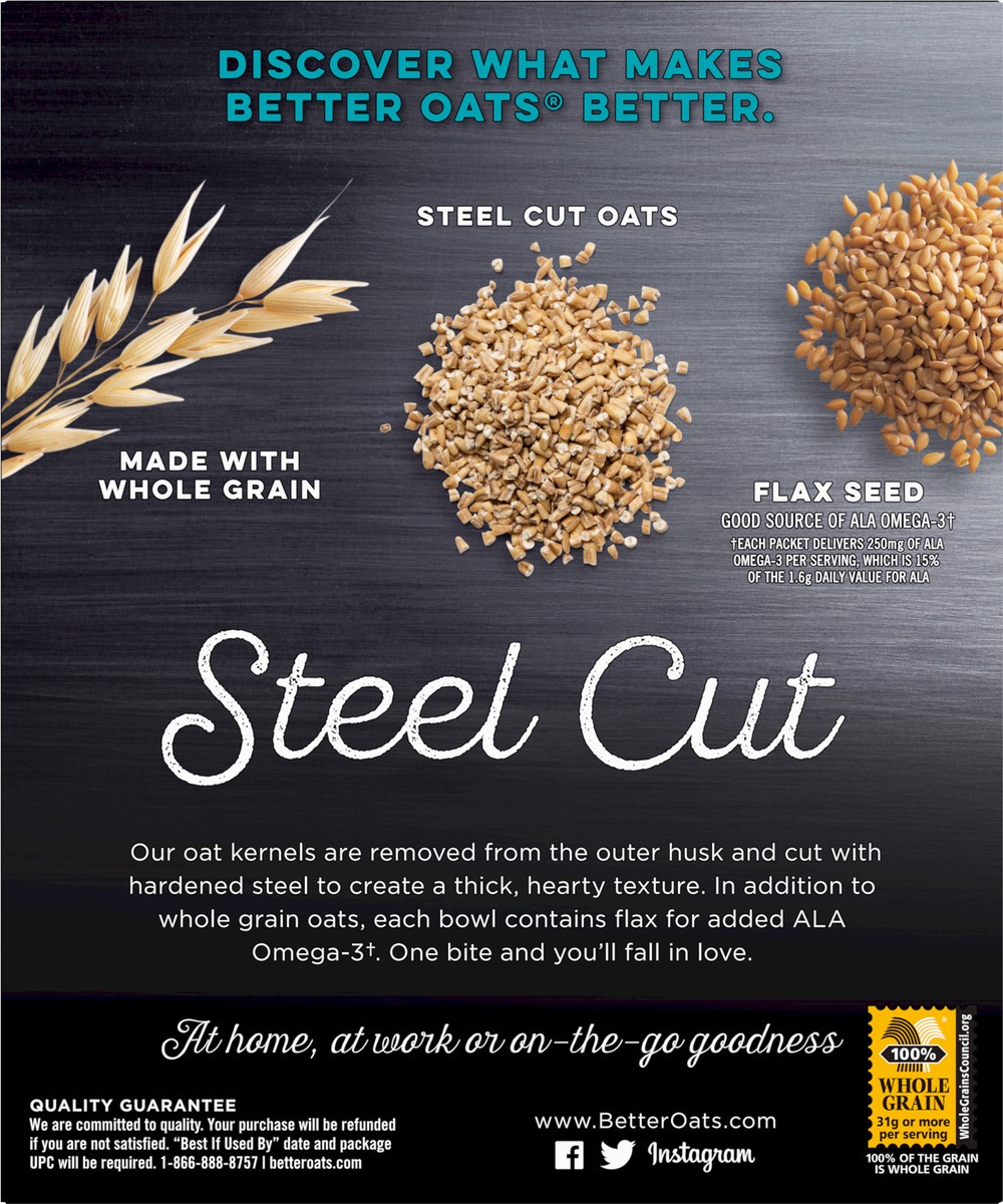 slide 8 of 9, Better Oats Steel Cut Original Oatmeal 10 ea, 10 ct