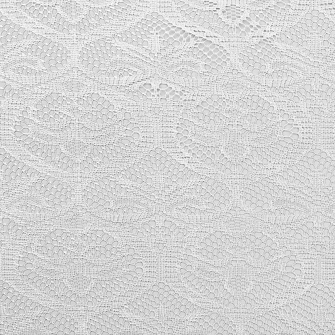 slide 4 of 4, No. 918 Hope Macrame Lace Sheer Tab Top Window Curtain Panel - White, 84 in