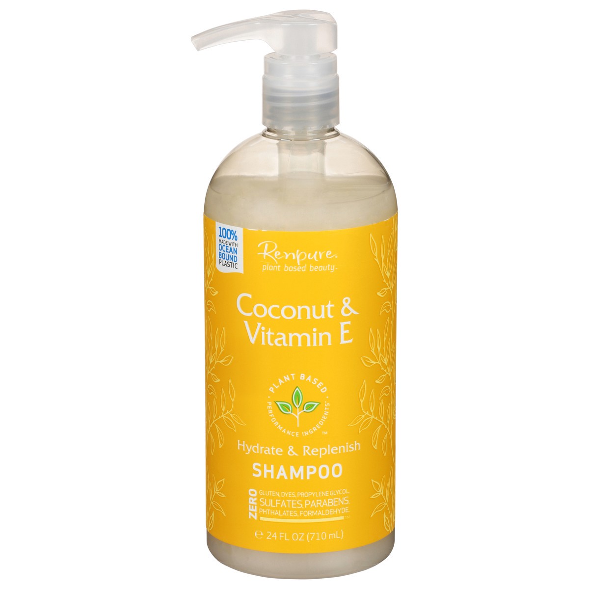 slide 4 of 12, Renpure Coconut & Vitamin E Hydrate & Replenish Shampoo 24 fl oz, 16 oz