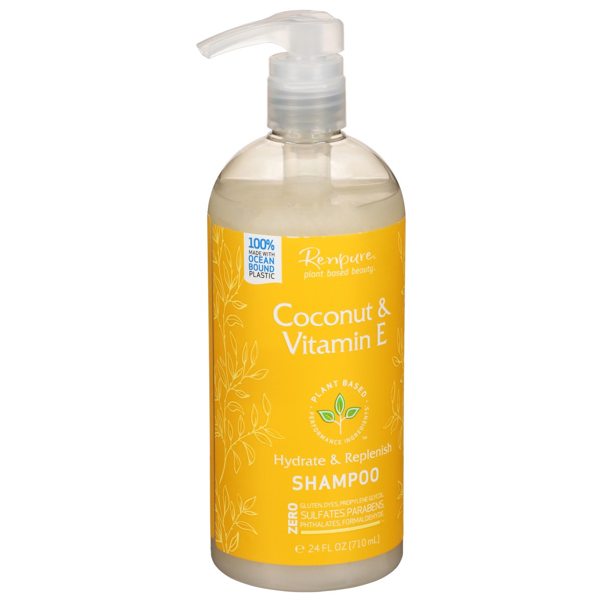 slide 2 of 12, Renpure Coconut & Vitamin E Hydrate & Replenish Shampoo 24 fl oz, 16 oz