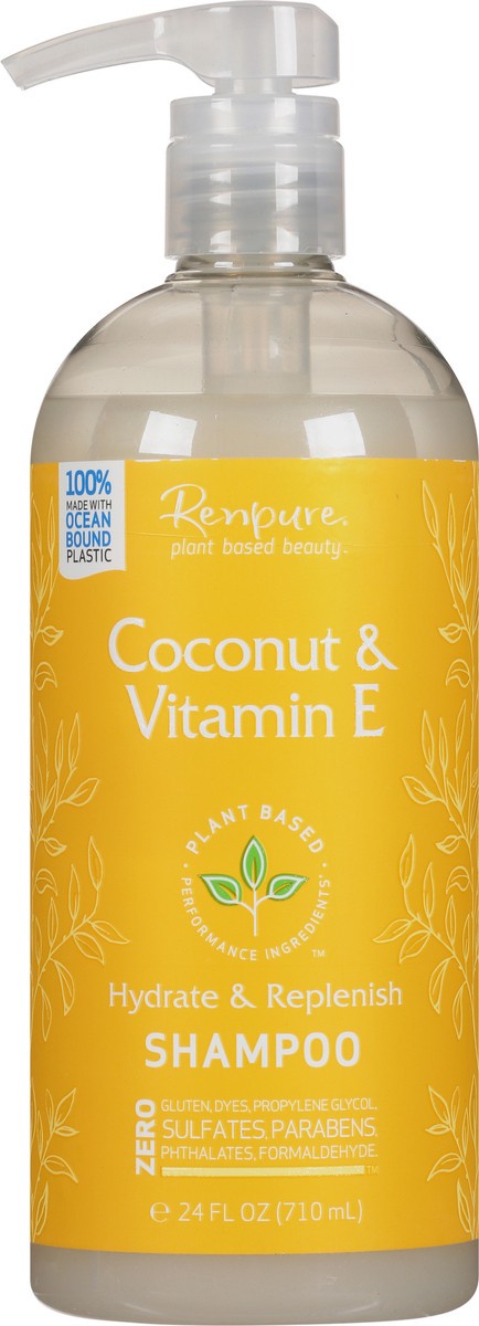 slide 8 of 12, Renpure Coconut & Vitamin E Hydrate & Replenish Shampoo 24 fl oz, 16 oz