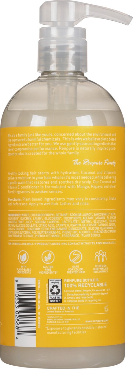 slide 10 of 12, Renpure Coconut & Vitamin E Hydrate & Replenish Shampoo 24 fl oz, 16 oz