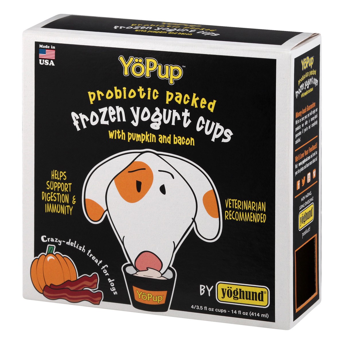 slide 4 of 12, YoPup Frozen Pumpkin and Bacon Treat for Dogs 4 ea, 4 ct