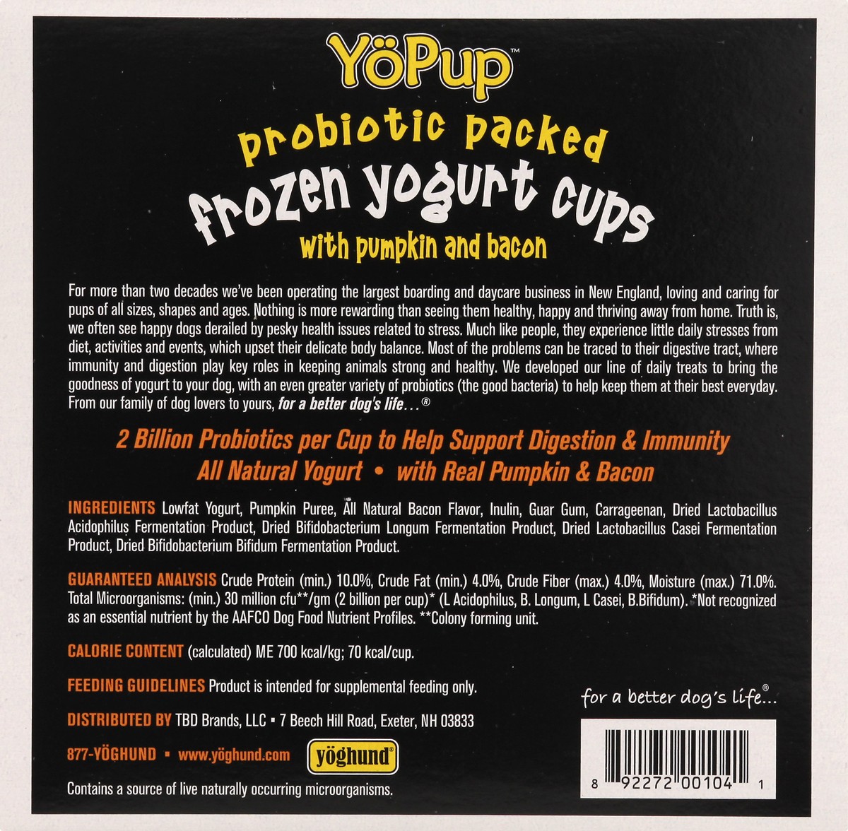 slide 6 of 12, YoPup Frozen Pumpkin and Bacon Treat for Dogs 4 ea, 4 ct