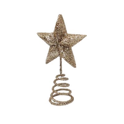 slide 1 of 1, Mini Gold Star Tree Topper Decoration By Ashland, 3 in x 6 in