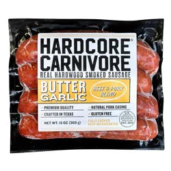 Hardcore Carnivore Smoked Sausage Links - Garlic Butter