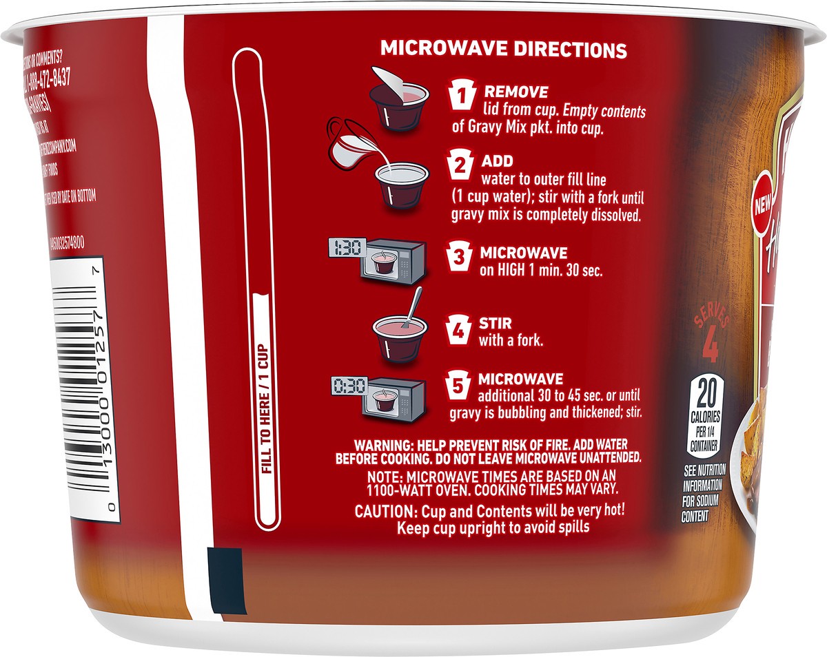 slide 2 of 13, Heinz HomeStyle Roasted Brown Gravy Mix, 0.875 oz Microwavable Cup, 0.875 oz