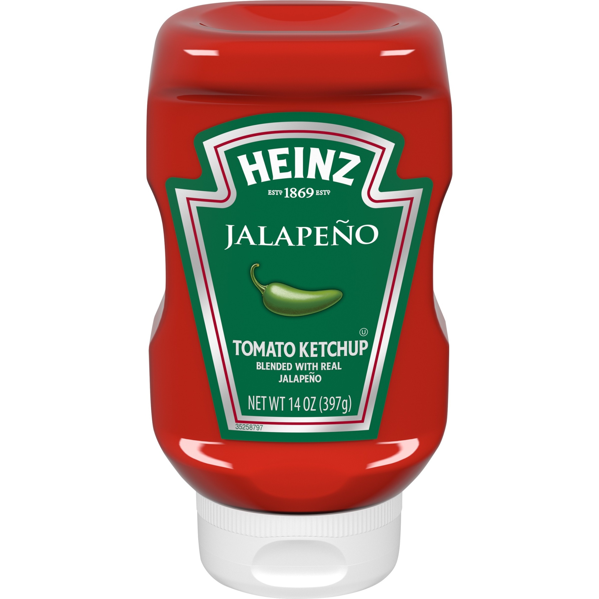 slide 1 of 1, Heinz Jalapeno Tomato Ketchup - 14oz, 14 oz